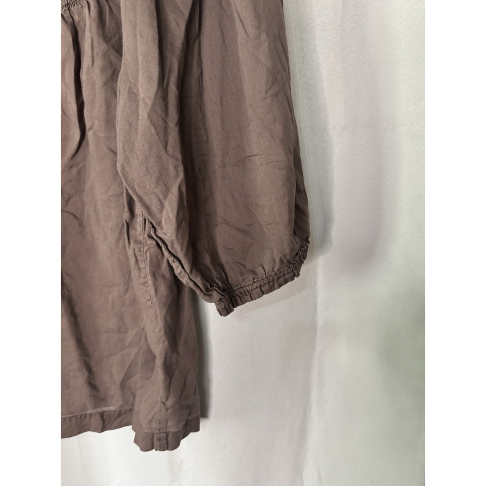 Edme & Esyllte Anthropologie Brown Peasant Blouse-Fairy Grunge Dark Cottagecore - Picture 3 of 5